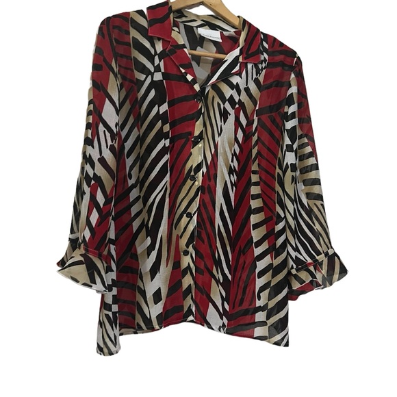 Alfred Dunner size 14 button blouse - Picture 5 of 6